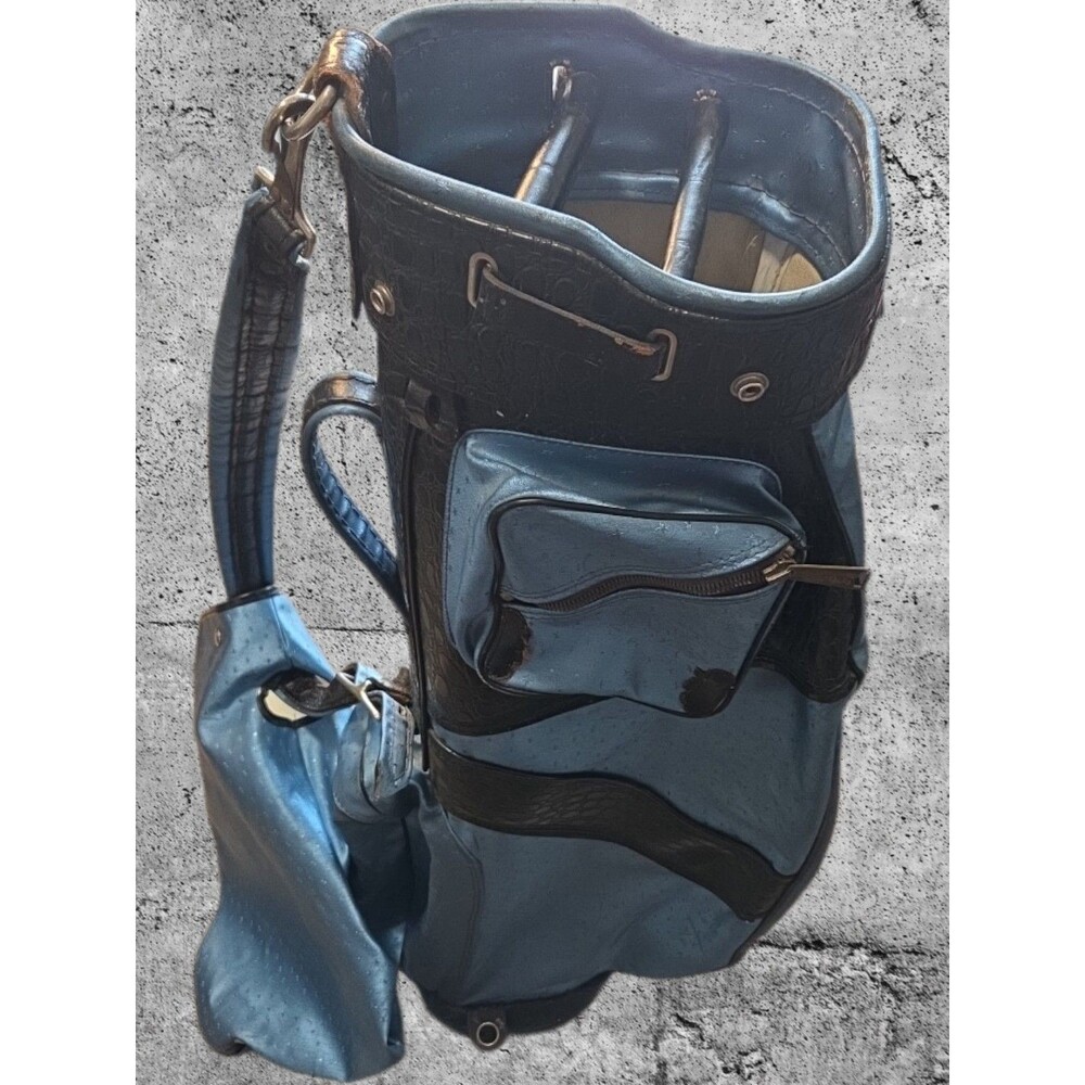 Vintage PGA Golf Bag Blue Leather Style Carry Bag Retro Classic Used